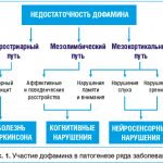 Рис. 1. Участие дофамина в патогенезе ряда заболеваний