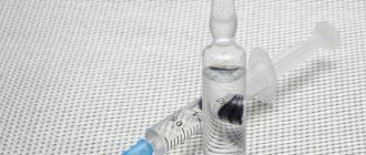 Syringe and solution